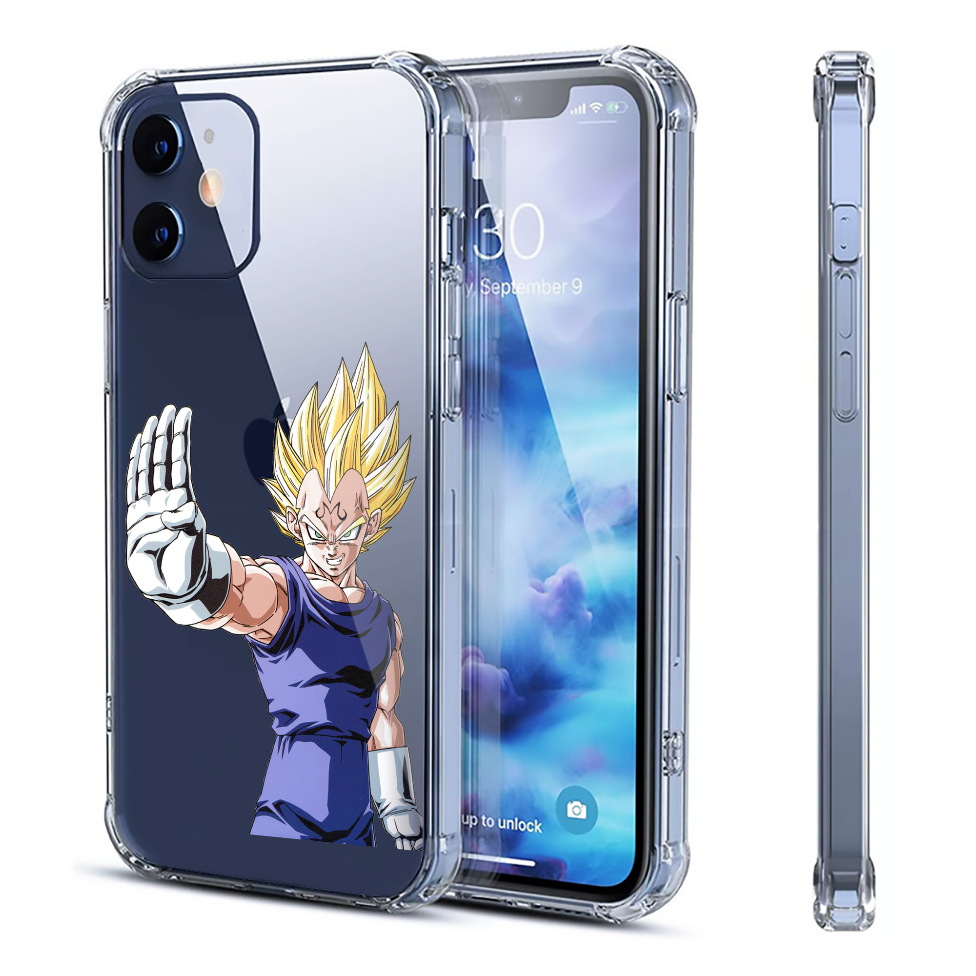 （画像用） ドラゴンボール ベジータ四世（Bejīta Yonsei）DRAGON BALL Vegeta IV 【iPhone 12シリーズ対応】透明スマホケース（クリアソフトケース）